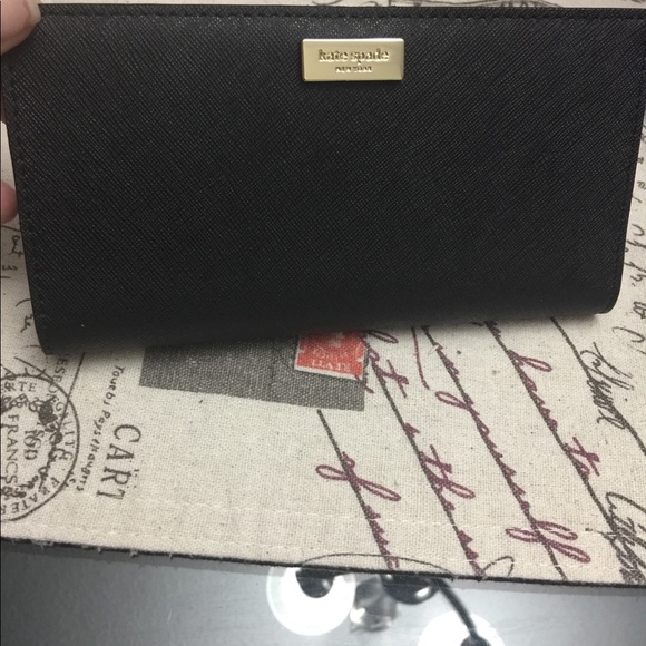 NWT Black Kate Spade Laurel Way Bifold Wallet - Picture 7 of 7
